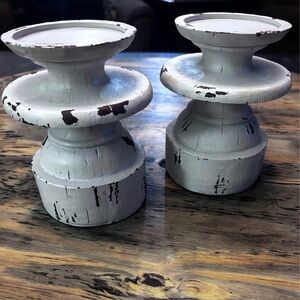 Set of 2 Hobby Lobby Pillar Candle Holders